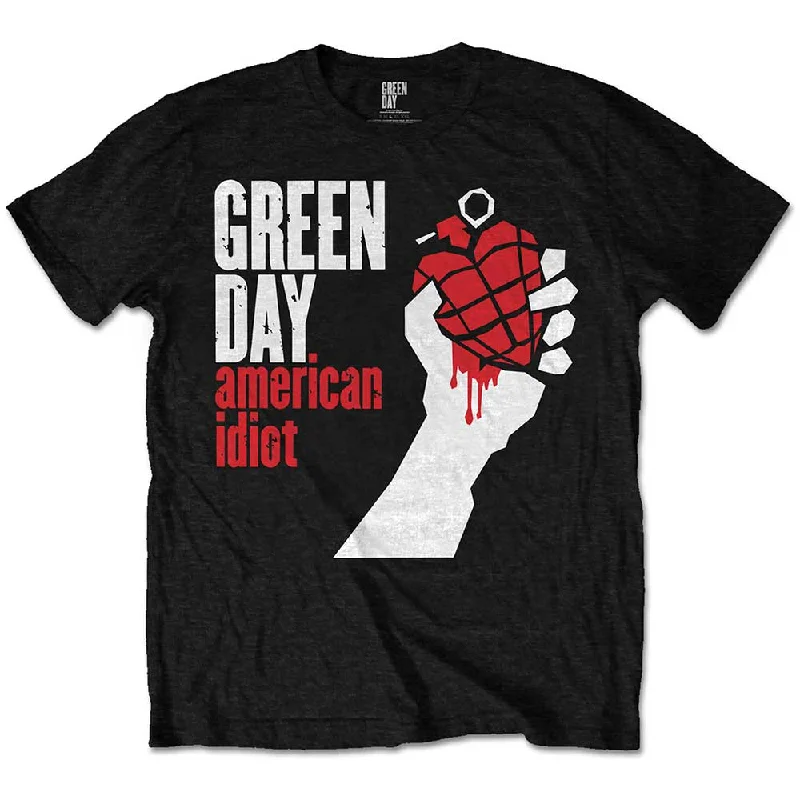 Green Day | Kids Official Band T-Shirt | American Idiot Solid Print Embellished
