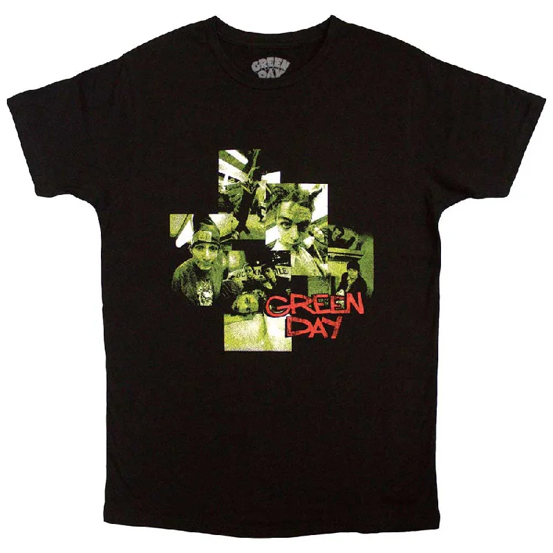 Green Day | Official Band T-Shirt | Photo Montage Graphic Embroidered Appliqued