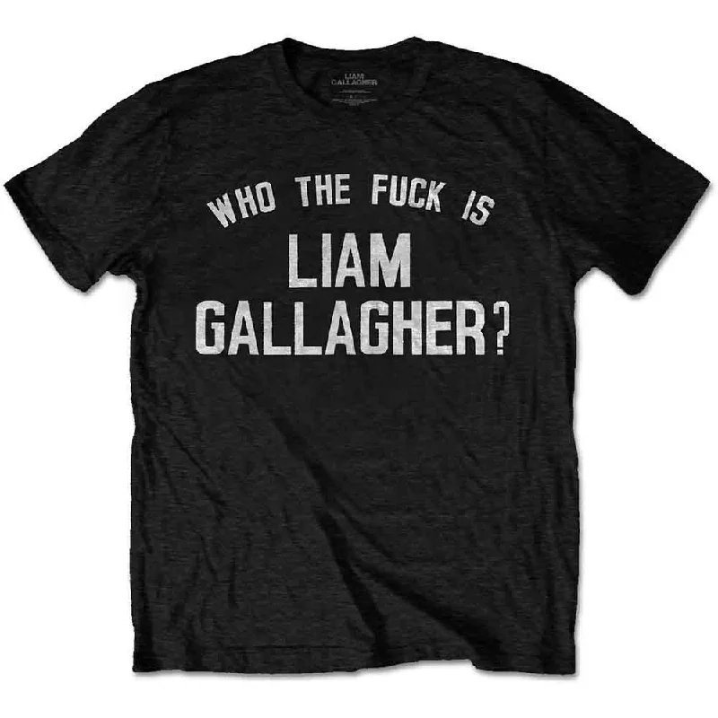 Liam Gallagher | Official Band T-Shirt | Who the Fuck… Wool Fabric Cashmere Fabric Tweed Fabric