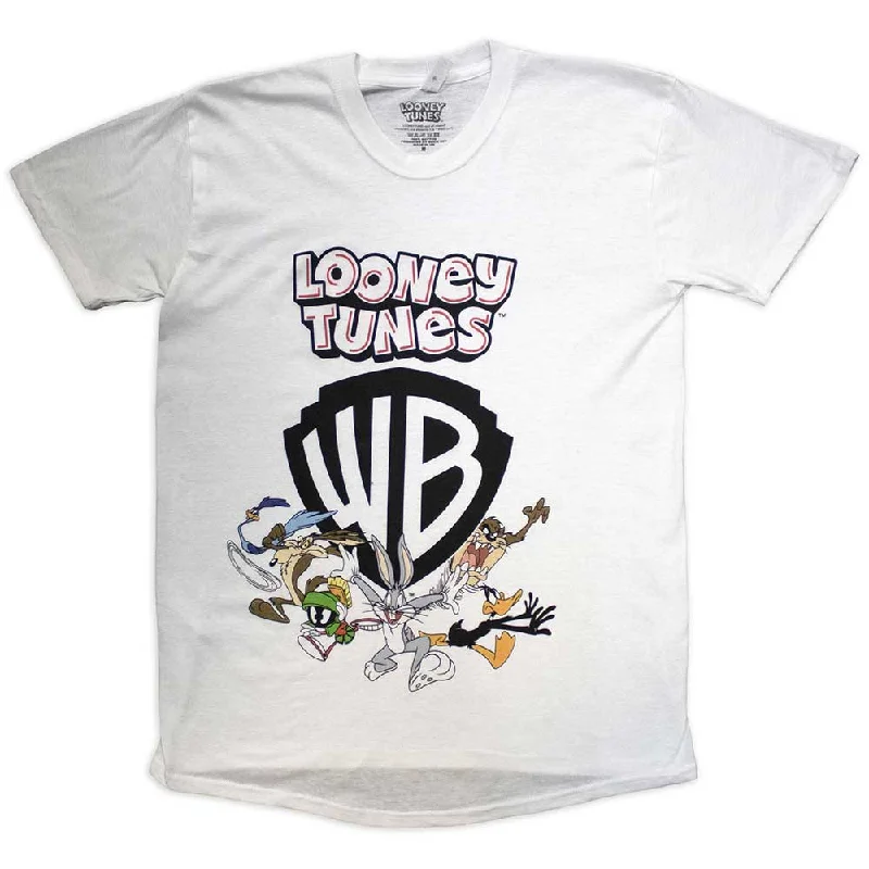 Looney Tunes | Official Movie T-Shirt | Warner Bros Shield Hooded Caped Shawl Collar