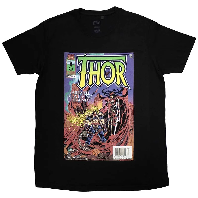 Marvel Comics | Official Movie T-Shirt | Thor Living Legend Comic Cover Graphic T-Shirt Round Neck Polyester