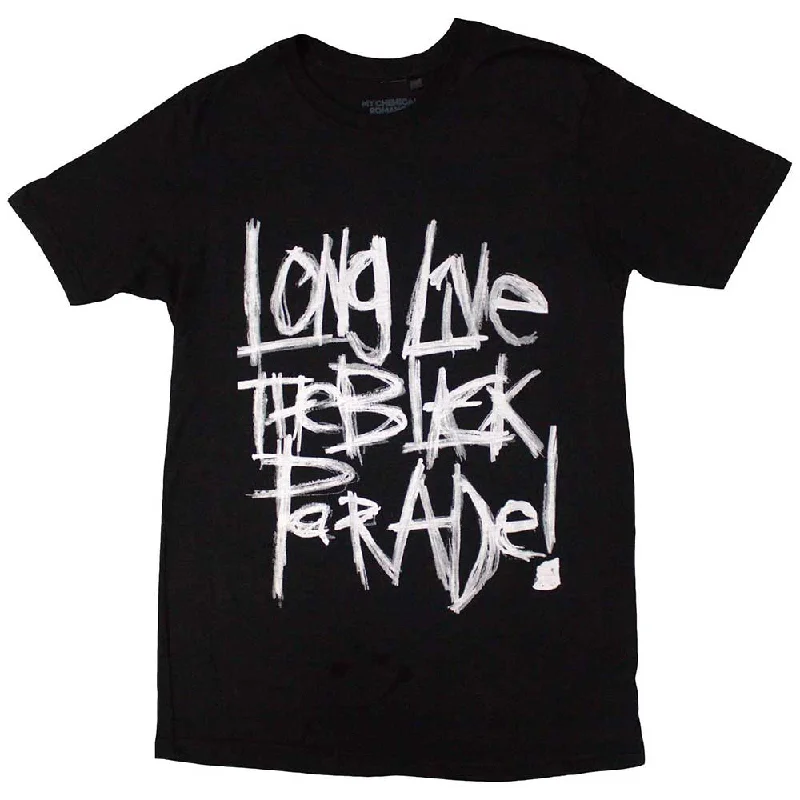 My Chemical Romance | Official Band T-Shirt | Long Live The Black Parade (Back Print) Mesh Blend Leather Blend Suede Blend My Chemical Romance | Official Band T-Shirt | Long Live The Black Parade (Back Print) Mesh Blend Leather Blend Suede Blend