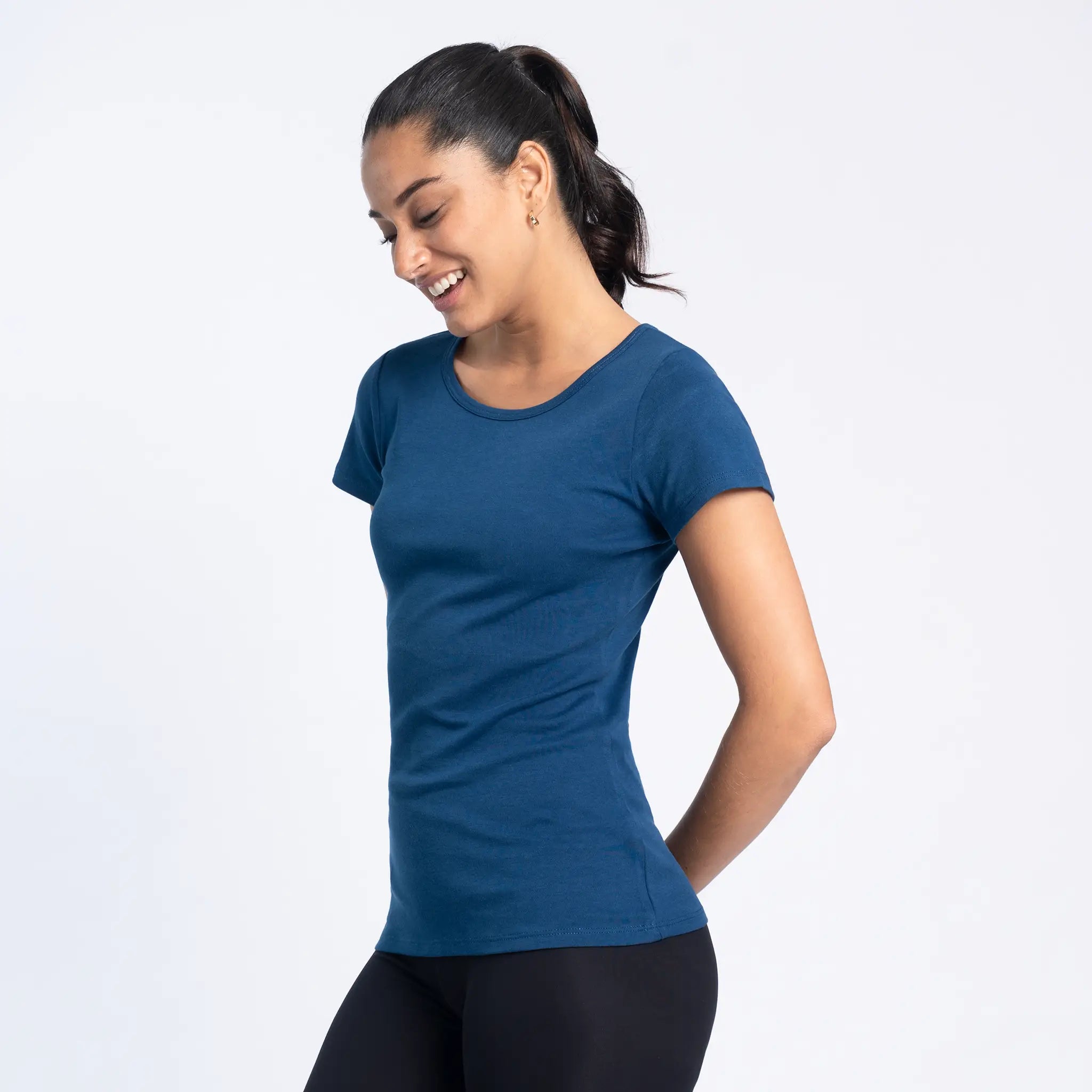 Mix 2 Pack - Women's Organic Sweater & Crew Neck T-Shirt Basic T-Shirt Crew Neck Short Sleeve