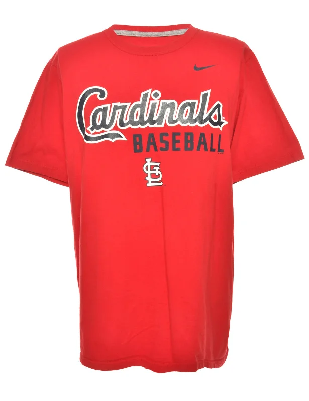 Nike Cardinals Baseball Sports T-shirt - L Cashmere Blend Cotton Blend Poly Blend