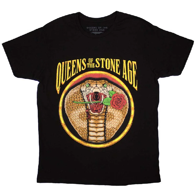Queens Of The Stone Age | Official Band T-Shirt | Cobra Lace Blend Ribbed Blend Corduroy Blend Queens Of The Stone Age | Official Band T-Shirt | Cobra Lace Blend Ribbed Blend Corduroy Blend