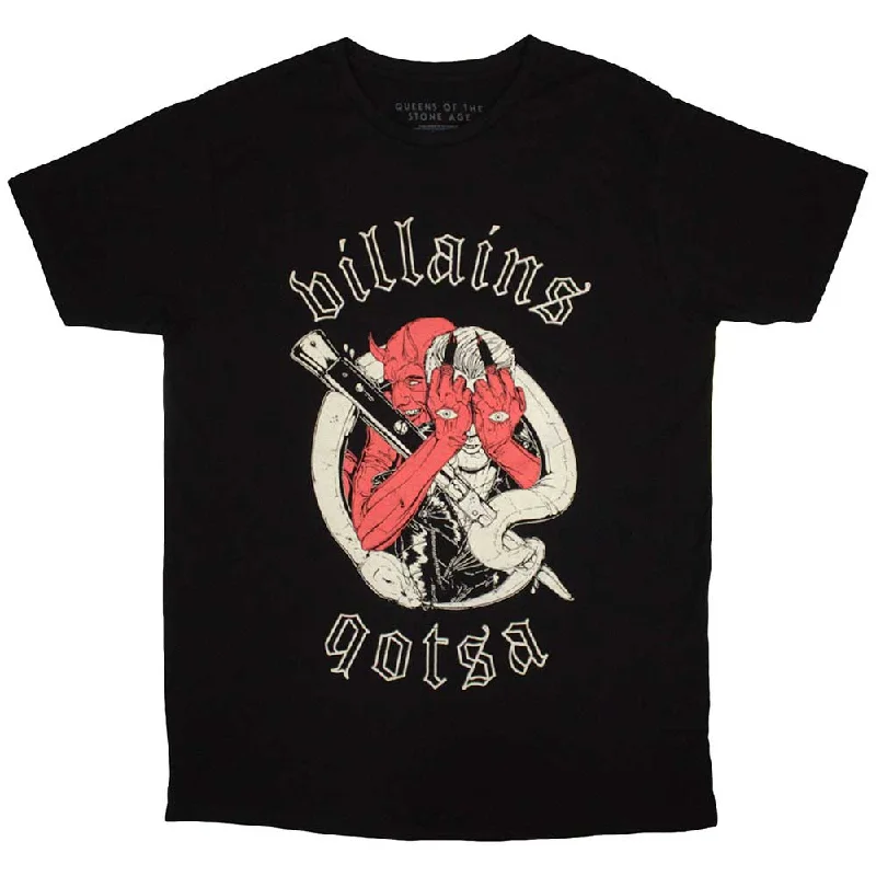 Queens Of The Stone Age | Official Band T-Shirt | Villains Spandex Blend Rayon Blend Denim Blend Queens Of The Stone Age | Official Band T-Shirt | Villains Spandex Blend Rayon Blend Denim Blend