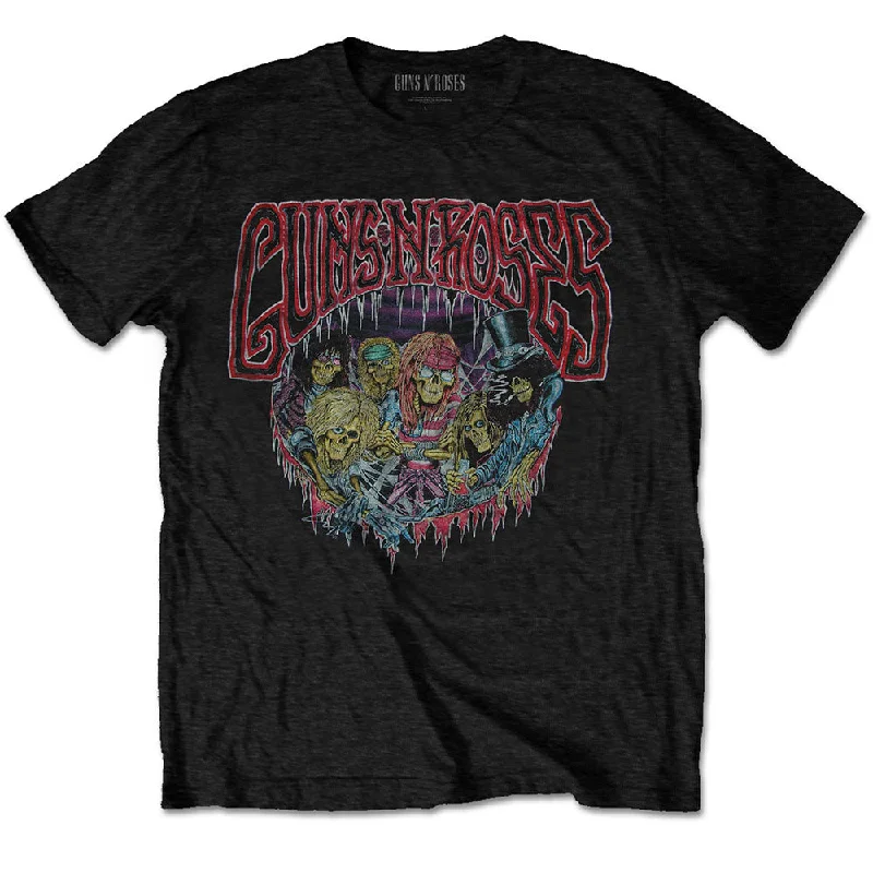 SALE | Guns N' Roses | Official Band T-shirt | Illusion Tour (Back Print) Ribbed Striped Patterned SALE | Guns N' Roses | Official Band T-shirt | Illusion Tour (Back Print) Ribbed Striped Patterned