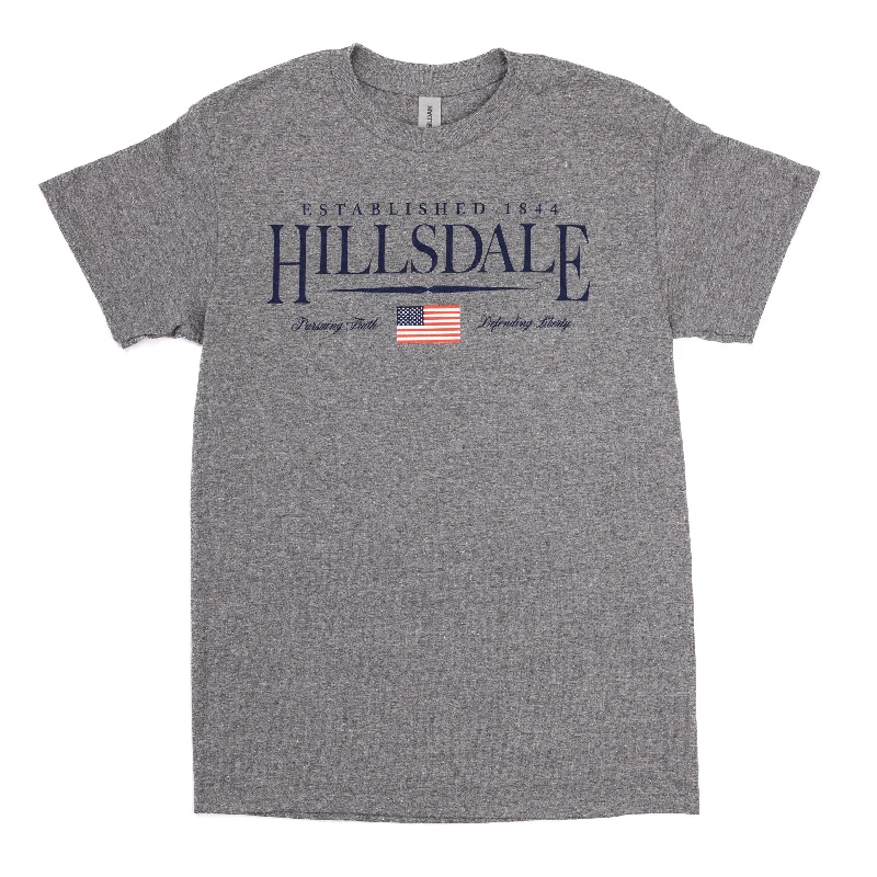 Speared Patriot T-shirt Print Jacquard Patchwork