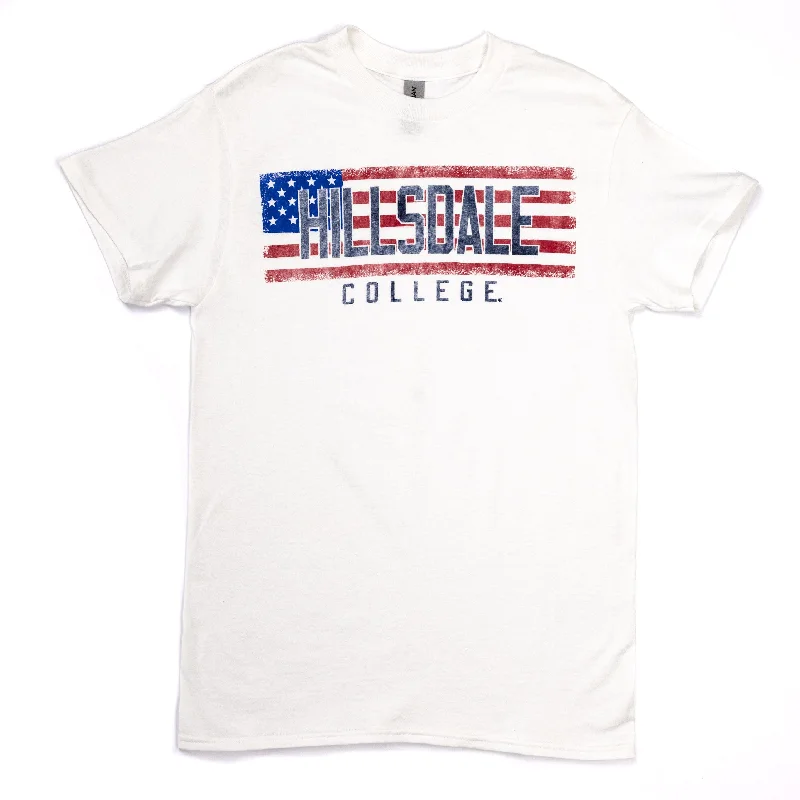 Straight Flag T-shirt Front Pockets Side Pockets Patch Pockets