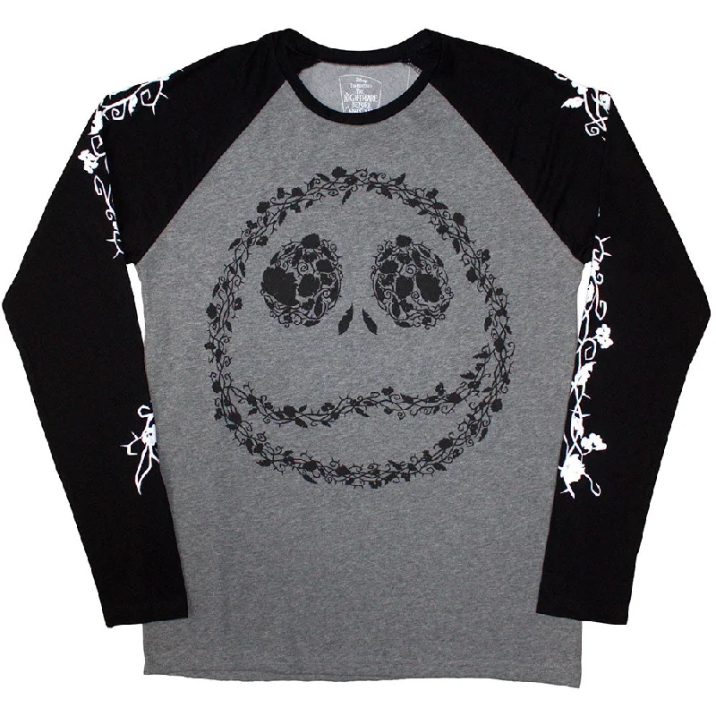 The Nightmare Before Christmas | Official Movie Raglan T-Shirt | Floral Jack (Embellished) Handmade Hand-knitted Hand-woven The Nightmare Before Christmas | Official Movie Raglan T-Shirt | Floral Jack (Embellished) Handmade Hand-knitted Hand-woven