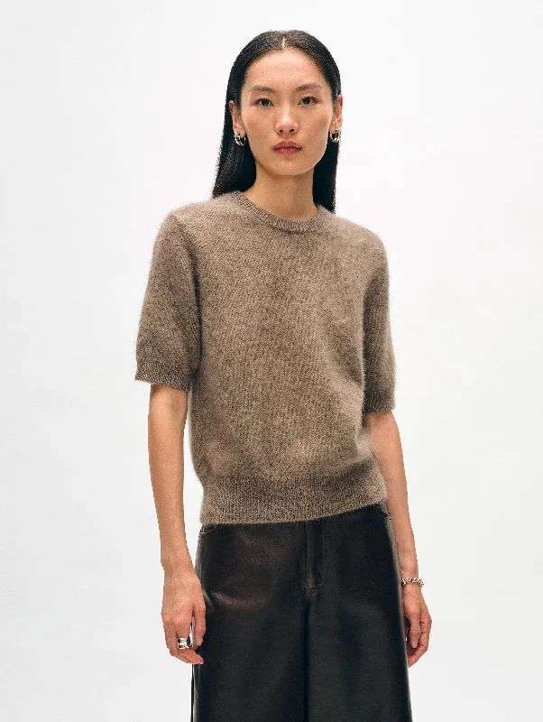 Brushed Cashmere Tee Faux Fur Fabric Real Fur Fabric Shearling Fabric