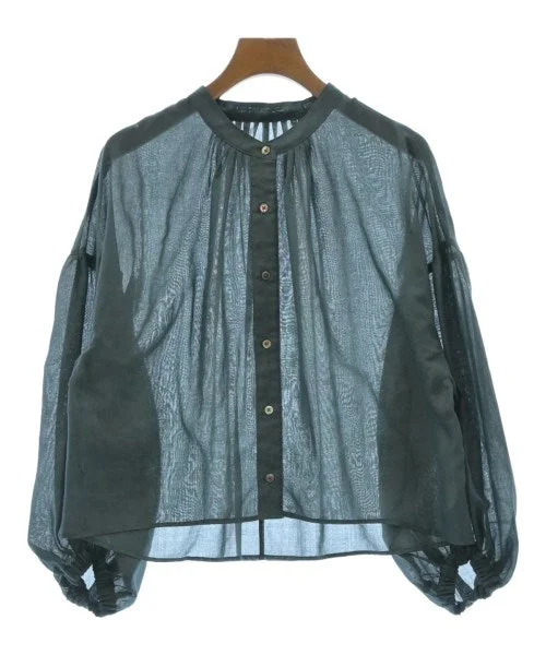 green label relaxing Blouses Ruffled Neck Blouse