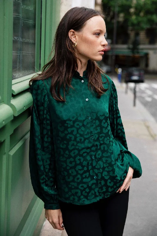 Hortensia Blouse Green Soft Pastel Blouse