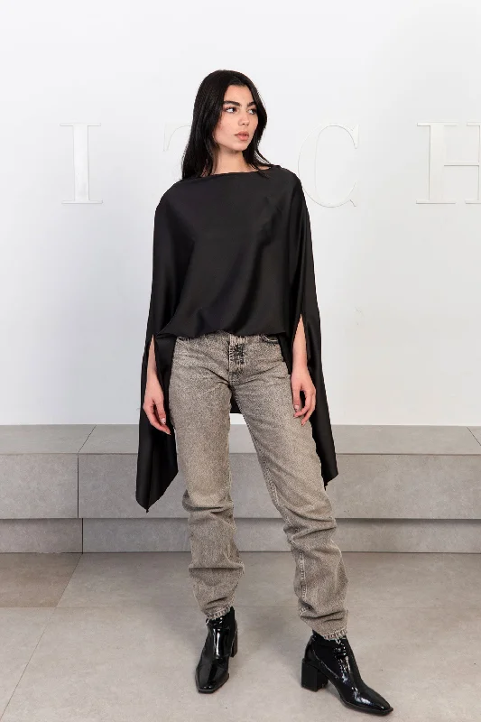 Butterfly Satin Blouse - Mitcha Label Airy Cotton Blouse