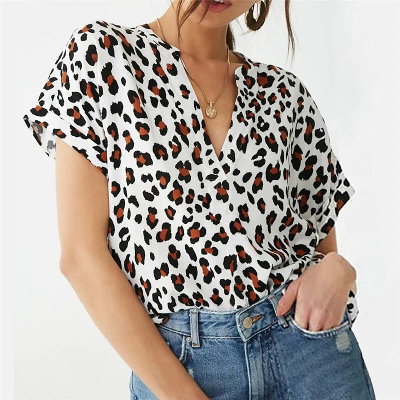 Chiffon Blouse Women Batwing Short Sleeve Peter Pan Blouse