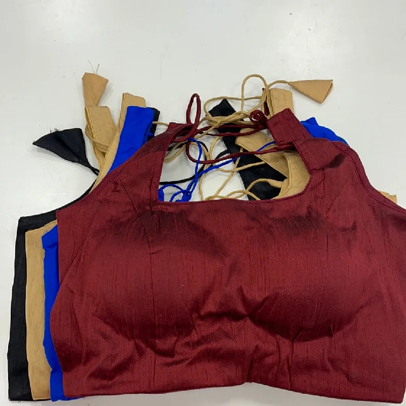 Custom Made Silk Sleeveless Blouse Ruffled Neck Blouse