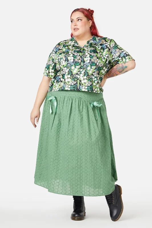Curve Lily Of The Valley Blouse Elegant Semi-Sheer Blouse