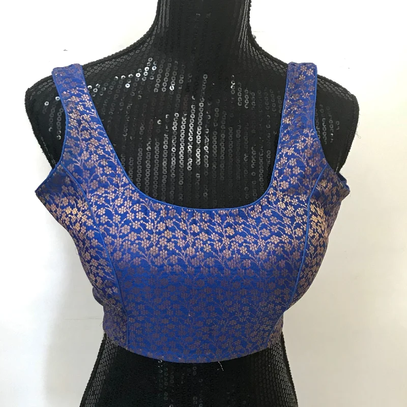 Custom Made Sleeveless Blouse Frilled Cuff Blouse