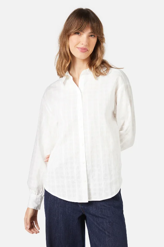 Ivory Blouse Puff Sleeve Blouse