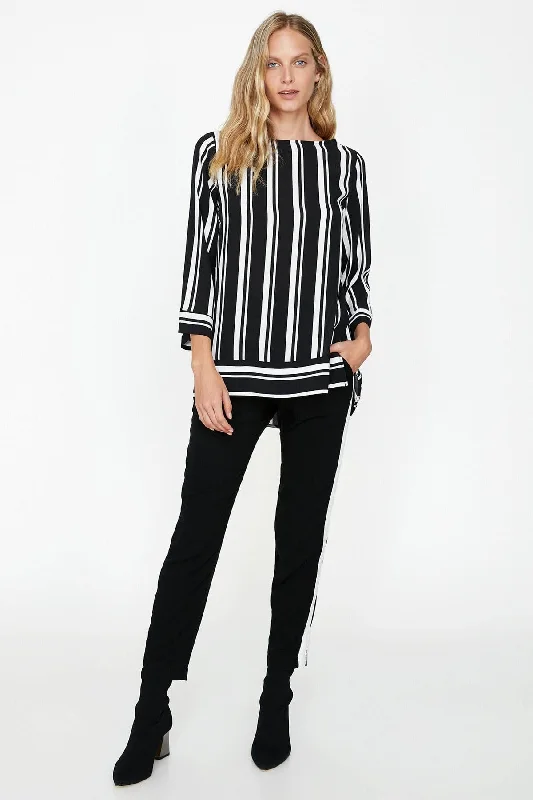 Women Black Blouse High Neck Blouse