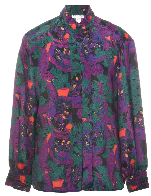 Long Sleeved Blouse - L Cotton Casual Blouse