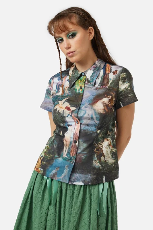 Love In Idleness Blouse Sheer Sleeve Blouse