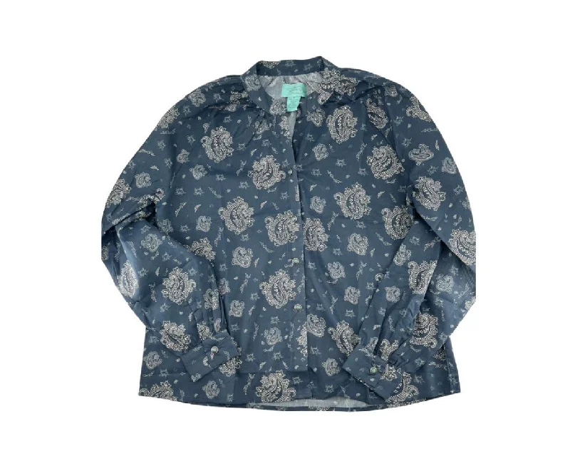 Marie Blouse in Navy Tasha Polizzi Lightweight Tunic Blouse