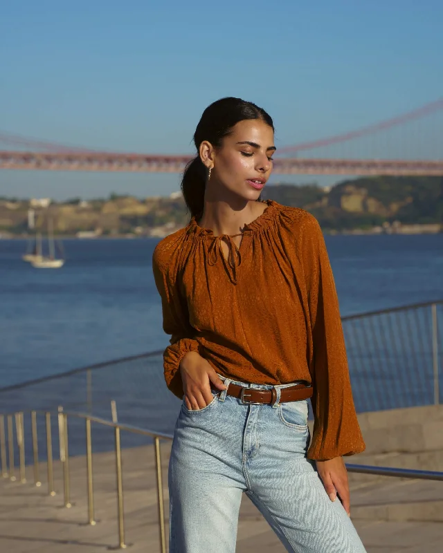 Paloma Blouse  Golden Leo Feminine Pastel Blouse