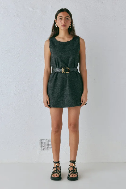 Vale Mini Dress Charcoal