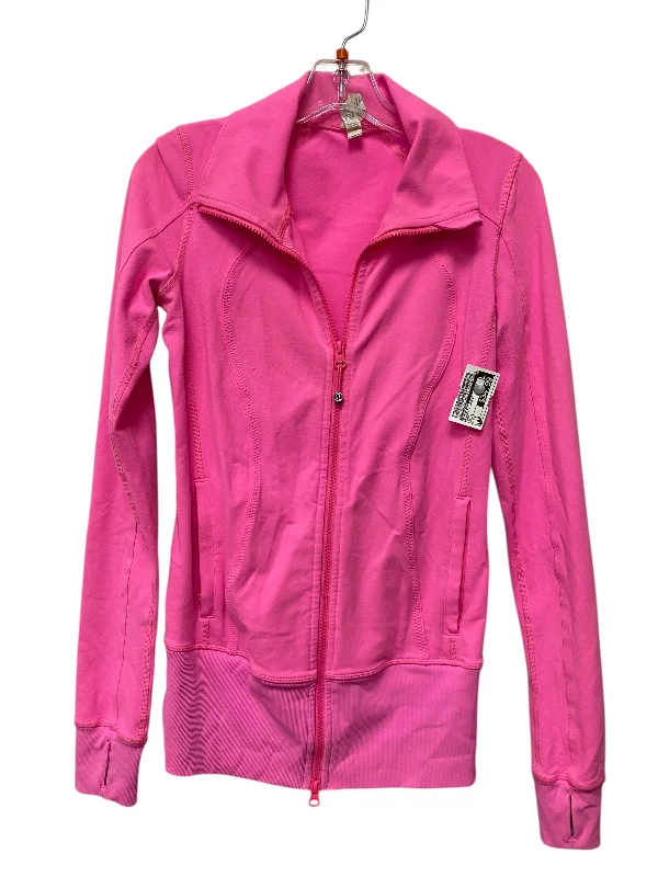Athletic Jacket By Lululemon In Pink, Size: 4 Ribbed Jacket Pleated Jacket Ruffled Jacket Athletic Jacket By Lululemon In Pink, Size: 4 Ribbed Jacket Pleated Jacket Ruffled Jacket