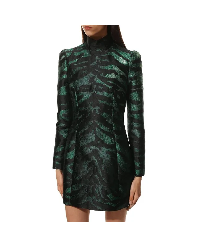 Dolce & Gabbana  Tiger Print Silk Mini Dress Chic Bohemian Mini Dress