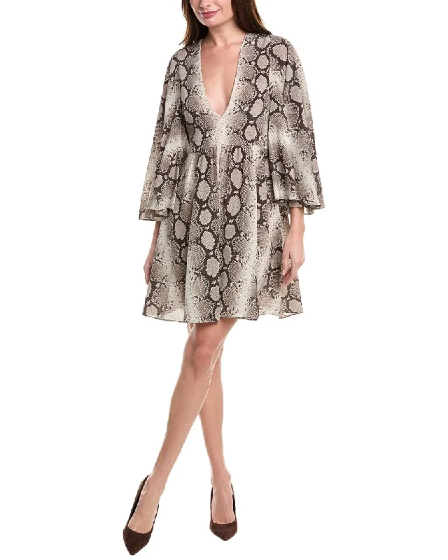 Michael Kors Collection Silk Mini Dress Fashionable A-Line Mini Dress