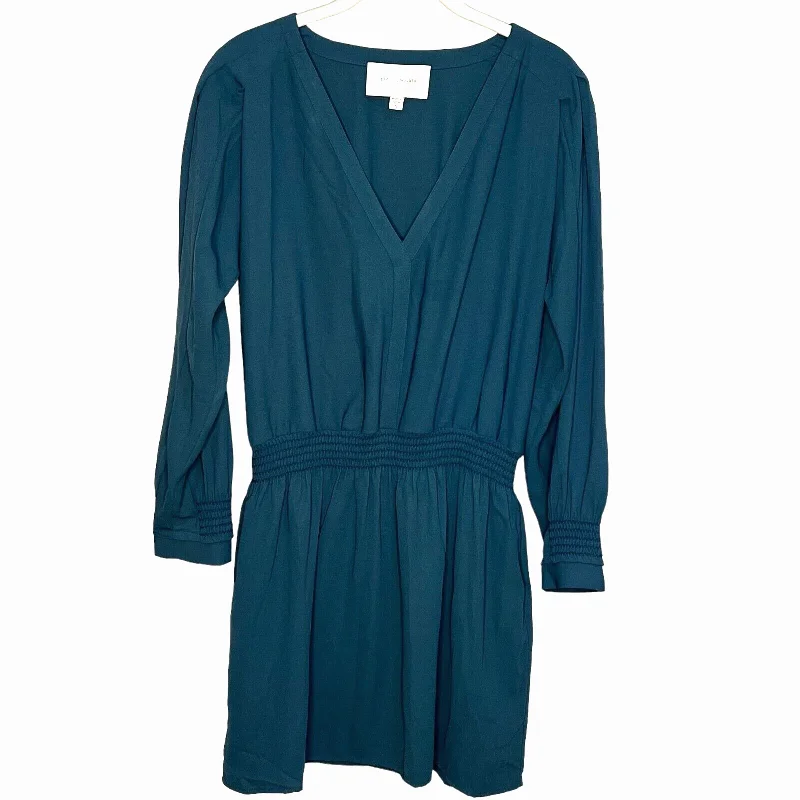 Brochu Walker Green Long Sleeve Smocked Mini Dress Size Small Trendy Wraparound Mini Dress Brochu Walker Green Long Sleeve Smocked Mini Dress Size Small Trendy Wraparound Mini Dress