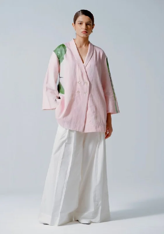 Bud Linen Jacket Snapped Jacket Toggled Jacket Drawstring Jacket