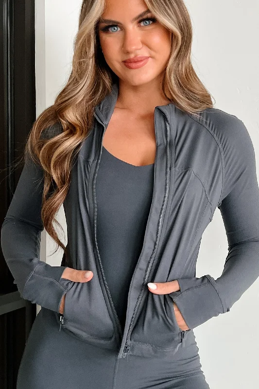 Catch My Breath Zip-Up Crop Jacket (Charcoal) Herringbone Jacket Houndstooth Jacket Plaid Jacket Catch My Breath Zip-Up Crop Jacket (Charcoal) Herringbone Jacket Houndstooth Jacket Plaid Jacket