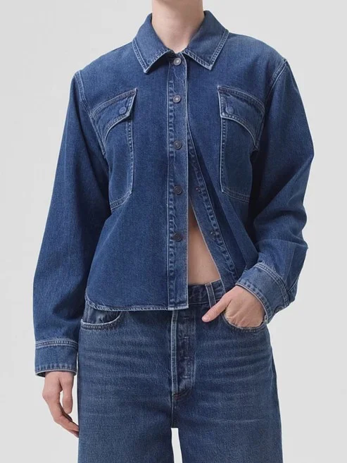 Beck Shirt Jacket Stand-Up Collar Roll-Neck Collar Turtle Neck