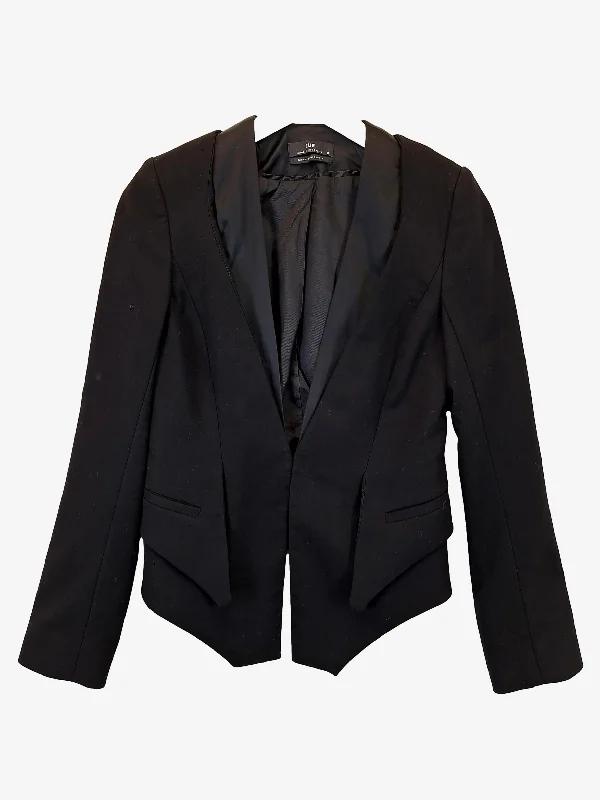 Cue Two Fabric Tuxedo Jacket Size 8 Denim Jacket Leather Jacket Suede Jacket