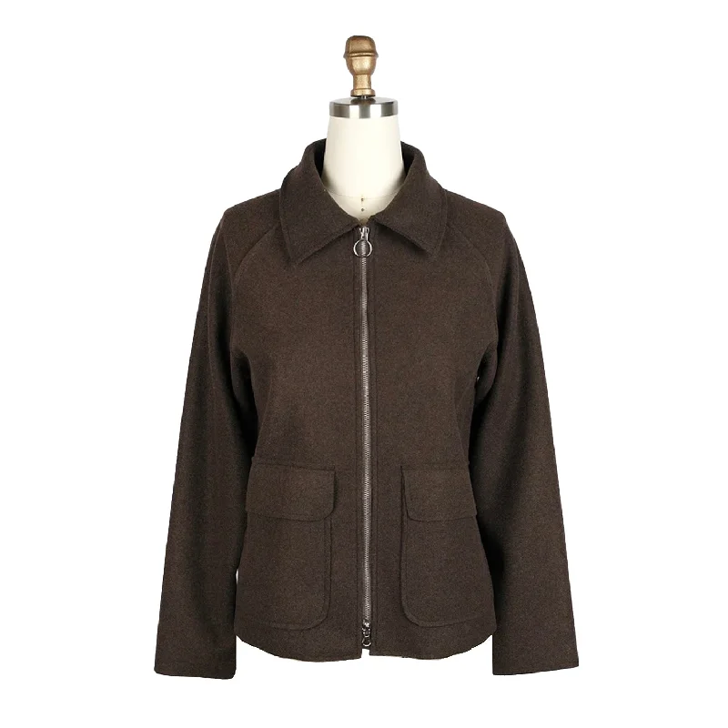 Damee Wool Blend Patch Pocket Jacket in Brown - 4901-BRN Bomber Jacket Anorak Windbreaker Damee Wool Blend Patch Pocket Jacket in Brown - 4901-BRN Bomber Jacket Anorak Windbreaker