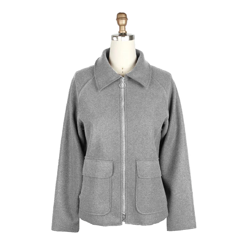 Damee Wool Blend Patch Pocket Jacket in Grey - 4901-GRY Welt Pockets Slit Pockets Flap Pockets Damee Wool Blend Patch Pocket Jacket in Grey - 4901-GRY Welt Pockets Slit Pockets Flap Pockets
