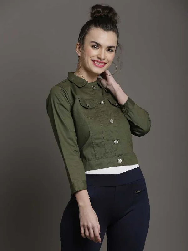 TANDUL  Full Sleeve Solid Women Jacket Fitted Jacket Loose Jacket Oversized Jacket