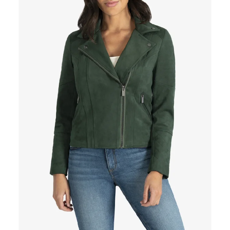 Dawn Quilted Moto Jacket Welt Pockets Slit Pockets Flap Pockets