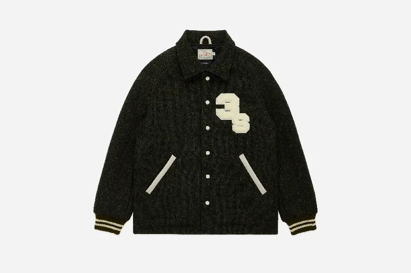 Dehen for 3sixteen ~ Tweed Campus Jacket Bomber Jacket Anorak Windbreaker
