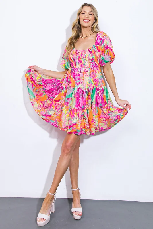 DESERVING PRAISE WOVEN MINI DRESS Cozy Wraparound Mini Dress