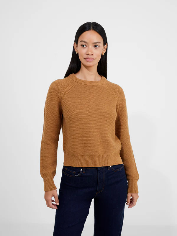 French Connection Lily Mozart Crew Neck Jumper-Tobacco Brown-78KZF