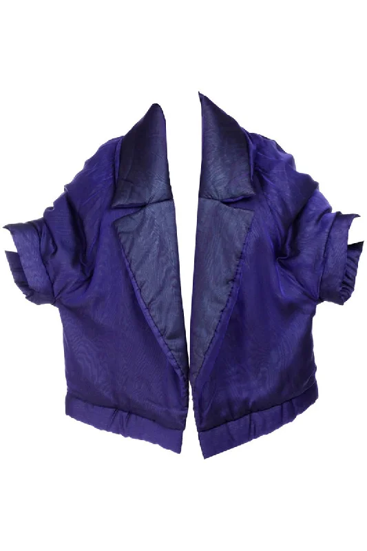 F/W 1999 Gianfranco Ferre Jacket Avant Garde Puffer Style Purple Silk Coat Insulated Jacket Fitted Jacket Loose Jacket F/W 1999 Gianfranco Ferre Jacket Avant Garde Puffer Style Purple Silk Coat Insulated Jacket Fitted Jacket Loose Jacket