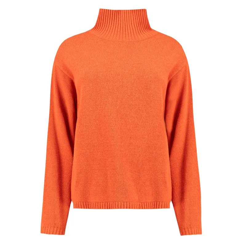 Holebrook Veronika Ladies Turtleneck Jumper - Burnt Orange