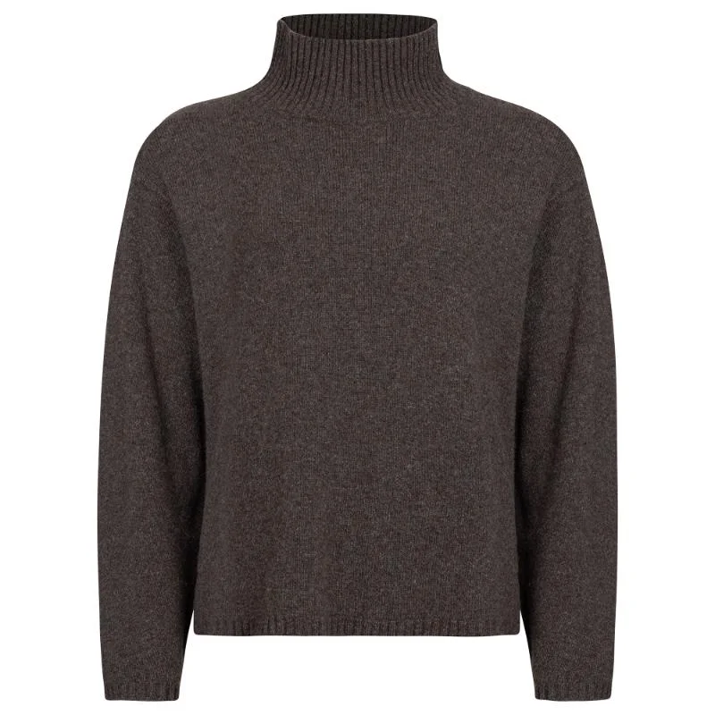 Holebrook Veronika Ladies Turtleneck Jumper - Dark Taupe