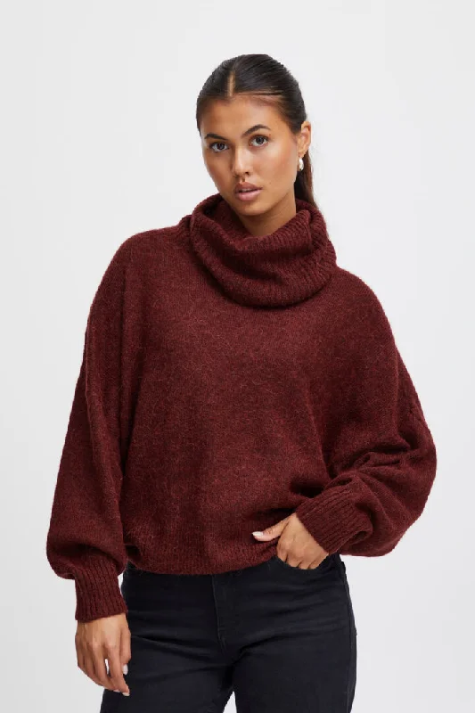 Ichi Kamara Roll Neck Jumper-Port Royale-20112753