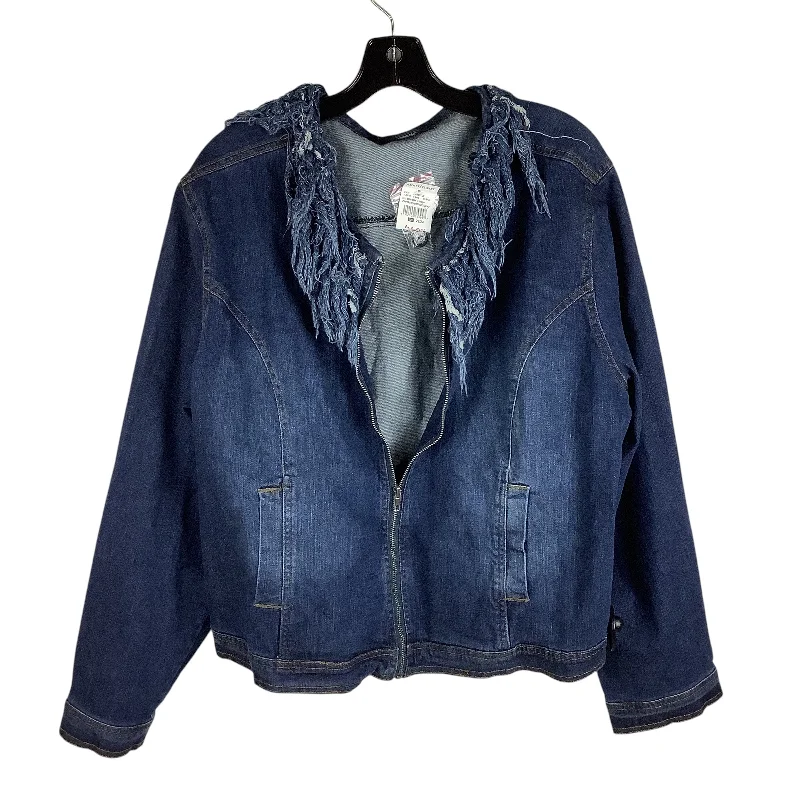 Jacket Denim By Ashley Stewart In Blue Denim, Size: 3x (22/24) Rayon Jacket Velvet Jacket Corduroy Jacket Jacket Denim By Ashley Stewart In Blue Denim, Size: 3x (22/24) Rayon Jacket Velvet Jacket Corduroy Jacket