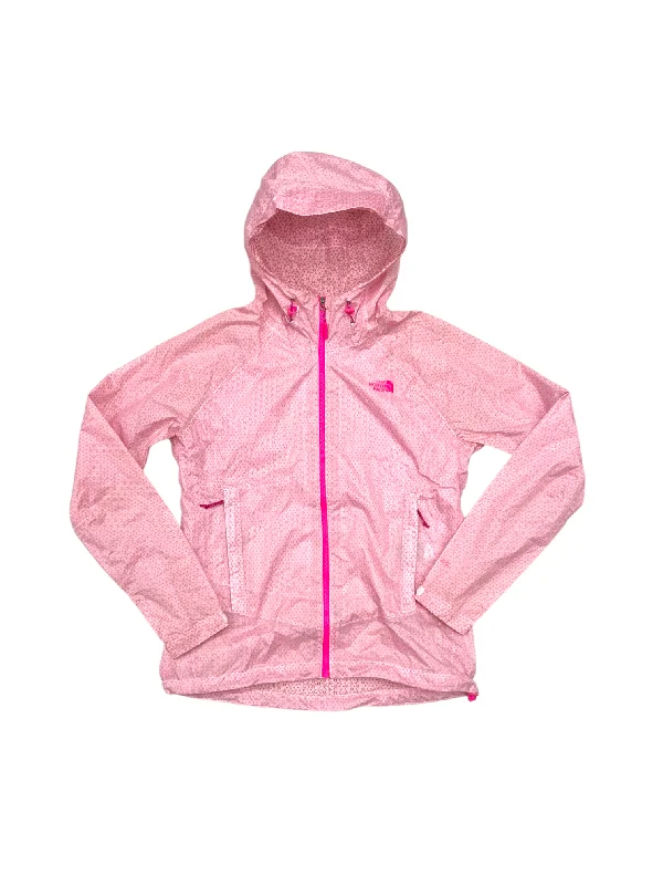 Jacket Windbreaker By The North Face In Pink, Size: M A-Line Jacket Boat Neck Shawl Collar Jacket Windbreaker By The North Face In Pink, Size: M A-Line Jacket Boat Neck Shawl Collar
